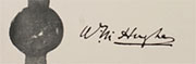 [Billy Hughes’ signature from the peace treaty]